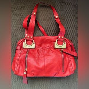 Vintage Y2K red leather bag